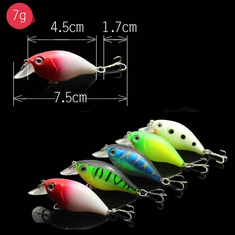 5x Minnow Crankbaits for Fishing Lures