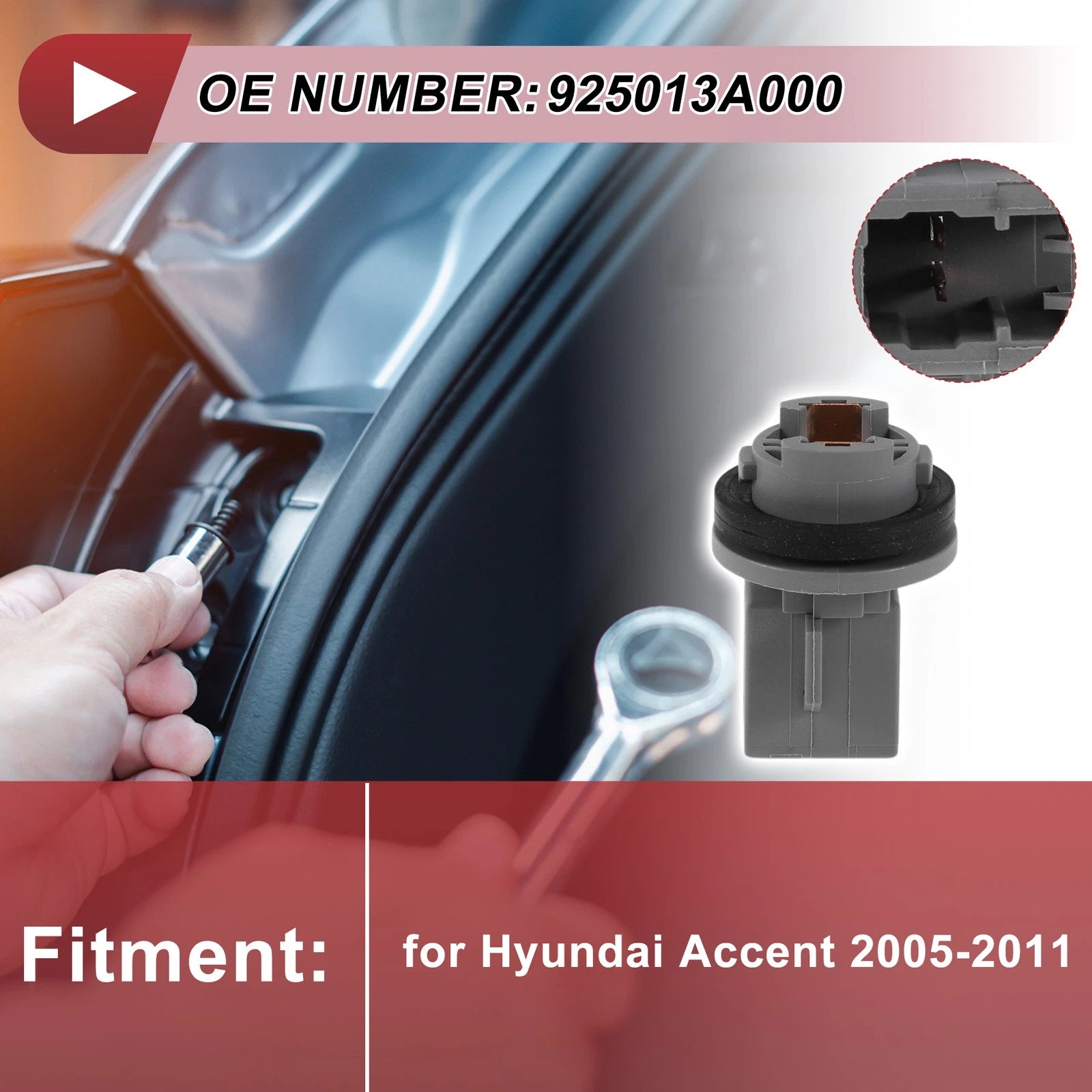 Tail Light Socket for Hyundai Accent (2005–2011) No. 925013A000
