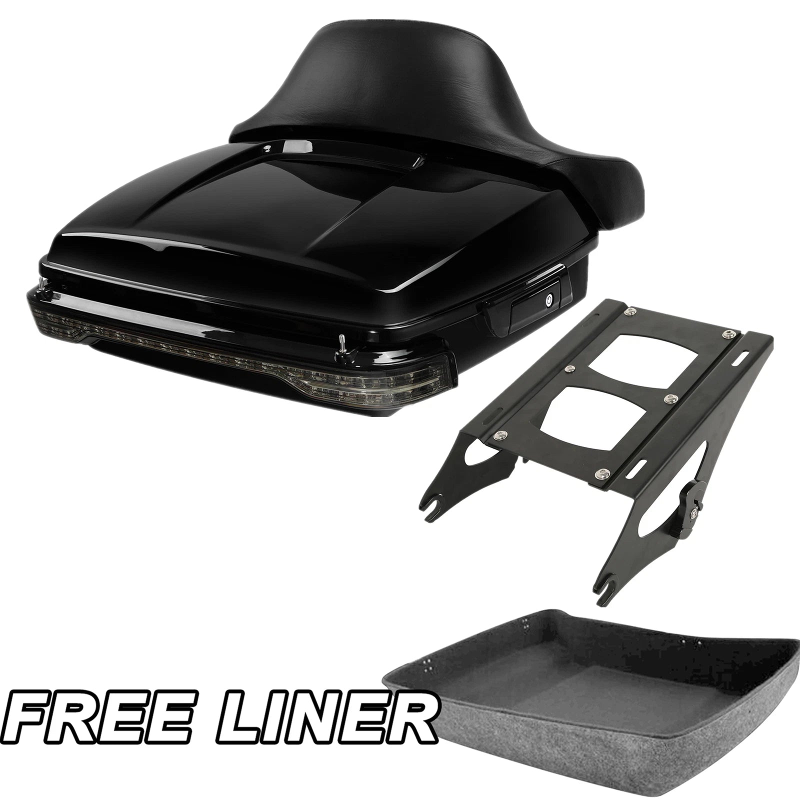 Chopped Trunk Pad Tail Light Mount for Harley Touring FLHT (2014–2025)
