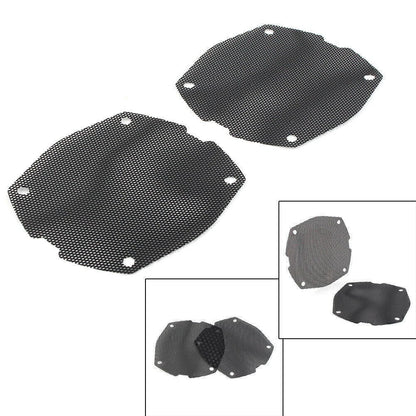 Black Thin Mesh Front Fairing Speaker Grilles for Harley FLH (1998–2013)