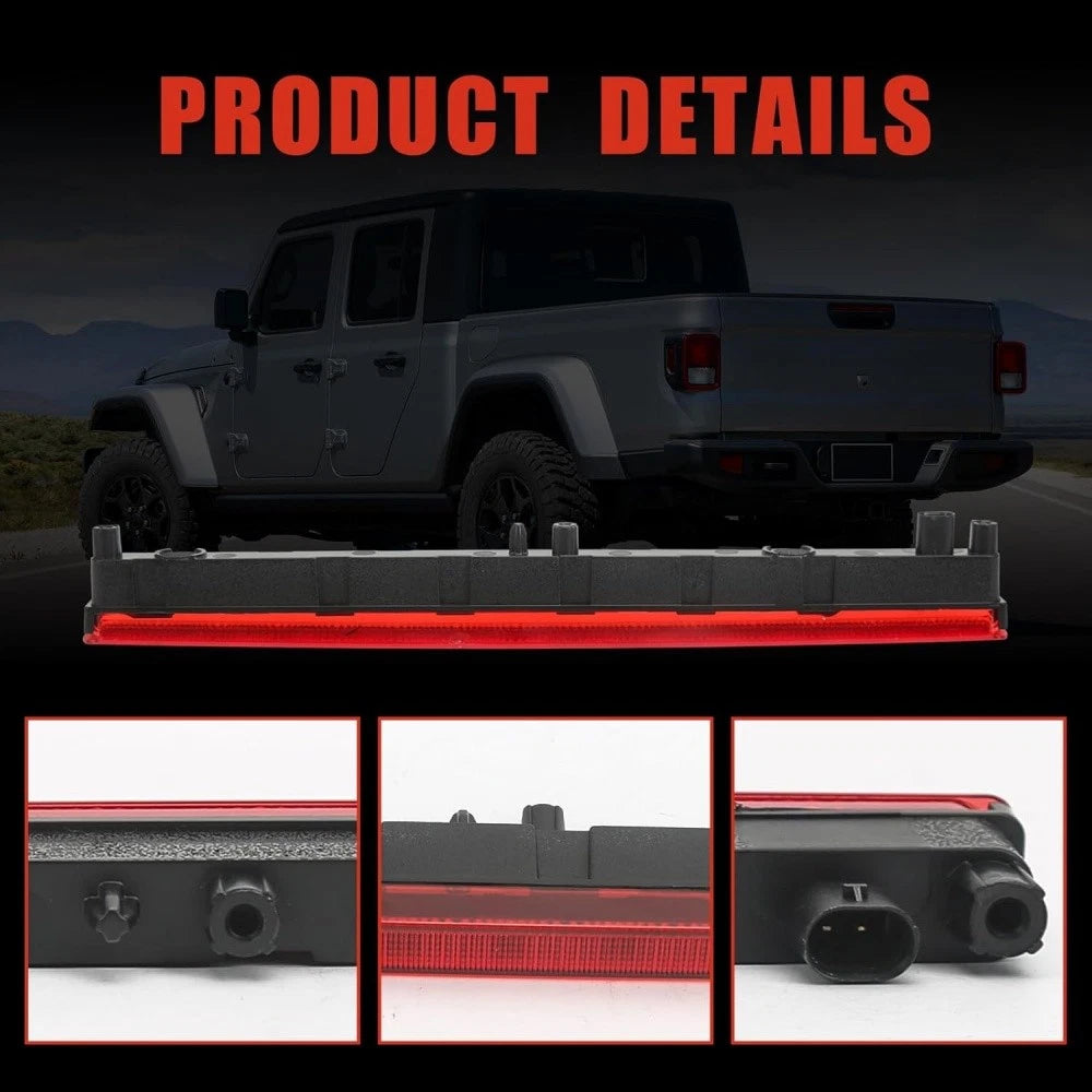 Center High Mount Lamp Third Brake Light Assembly for Jeep Gladiator (2020–2025)
