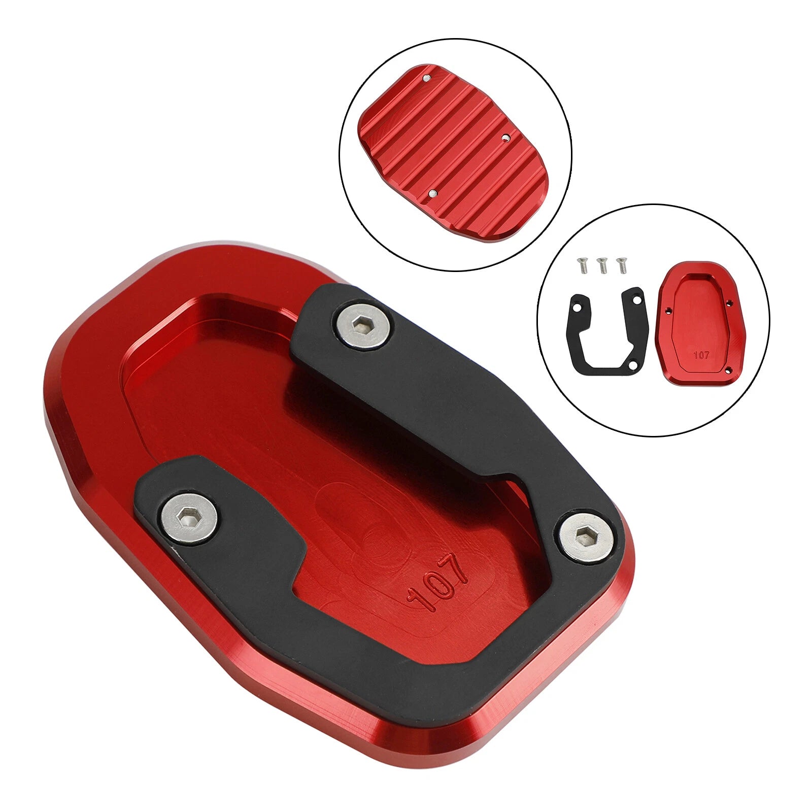 Kickstand Enlarger Plate Pad for Ducati Desert X (2022–2023) T9 A1
