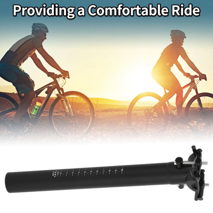 Bike Seat Post 33.9x300mm Lightweight 2-Bolt Replacement for Seat Tube Matte