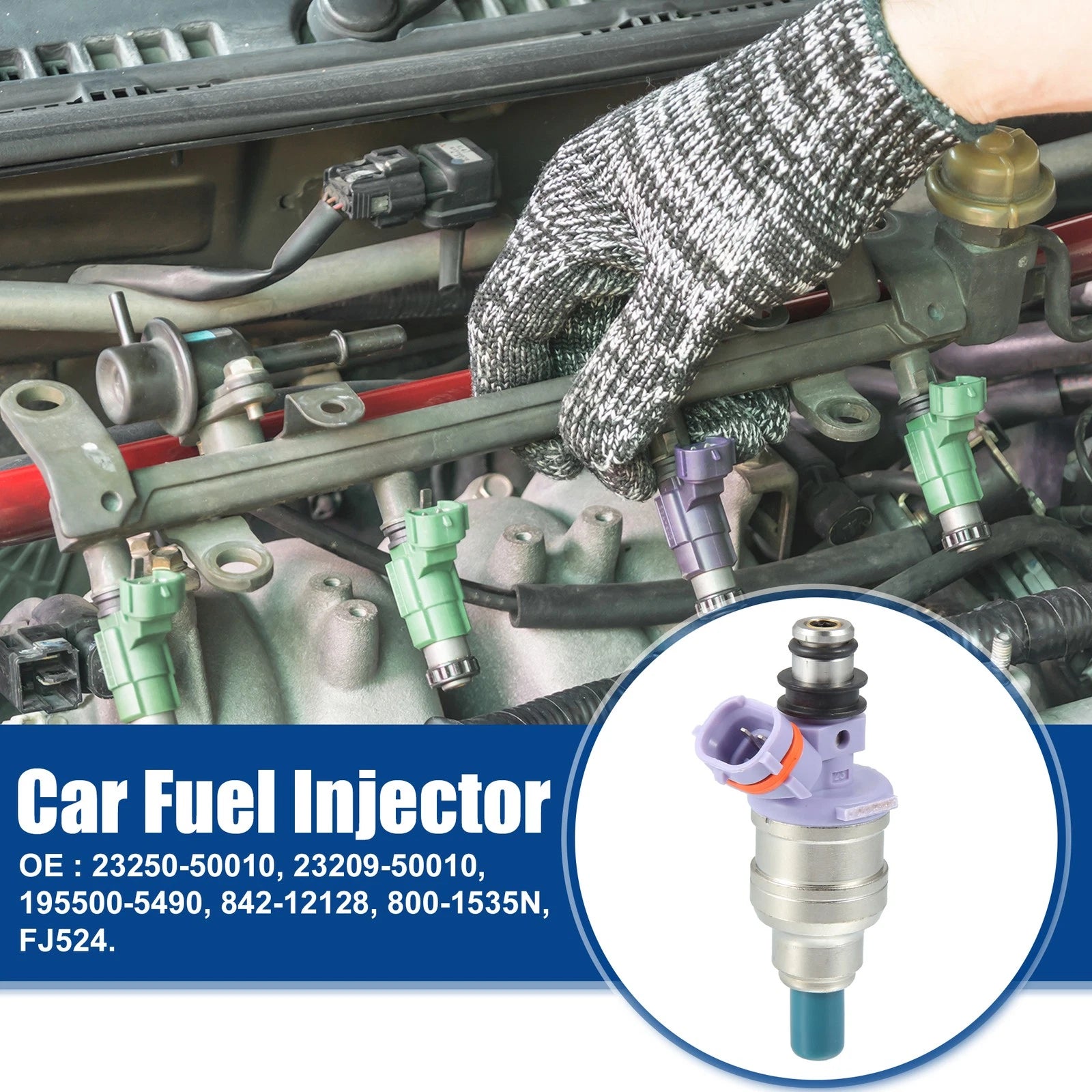 8 Pcs Fuel Injector Nozzle Replacement for Lexus LS400 (1990–1993)
