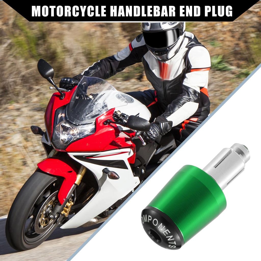 Handlebar End Plugs 2 Pcs for Honda Green (7/8 22mm) (2005–2015)