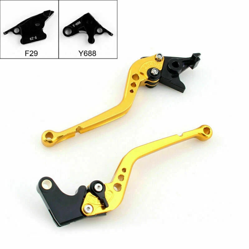 Long Brake Clutch Levers for Honda CBR600RR (2003–2006), CBR954RR (2002–2003) Gold T9