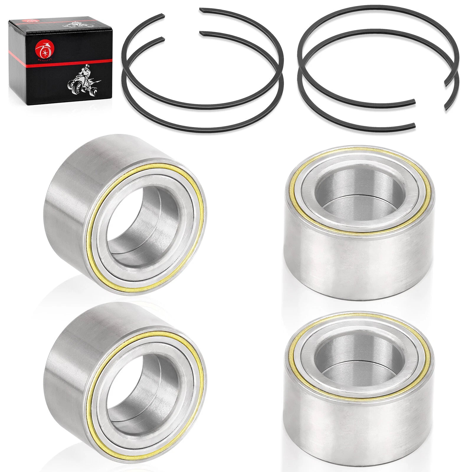 Set of 4 Wheel Bearings & Circlips for Can-Am Maverick X3 MAX Turbo RR