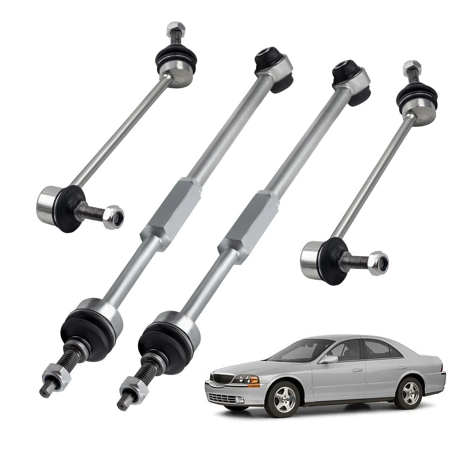 Torque Tie Rod End & Stabilizer Sway Bar Link Set for Lincoln LS (2000–2006)