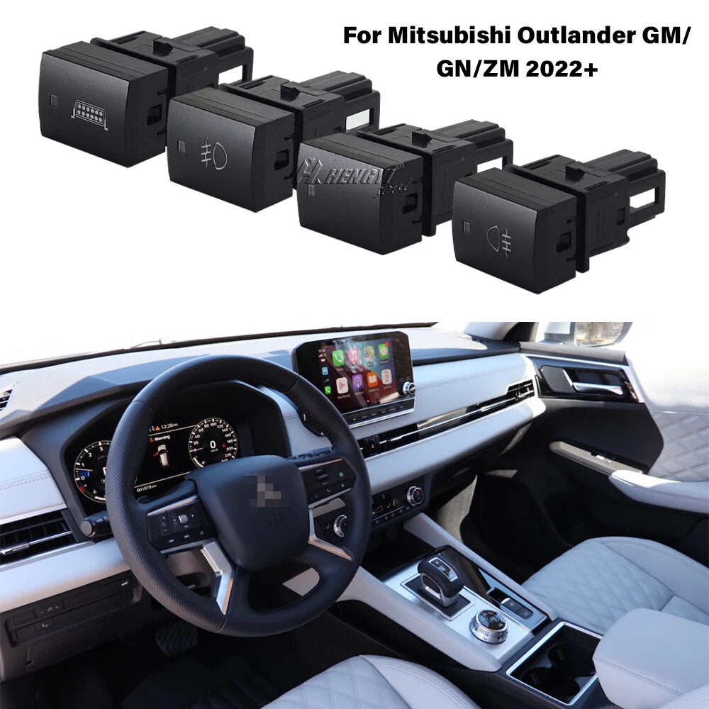 Amber LED Dashboard Switch Button for Mitsubishi Outlander (2022–2024)