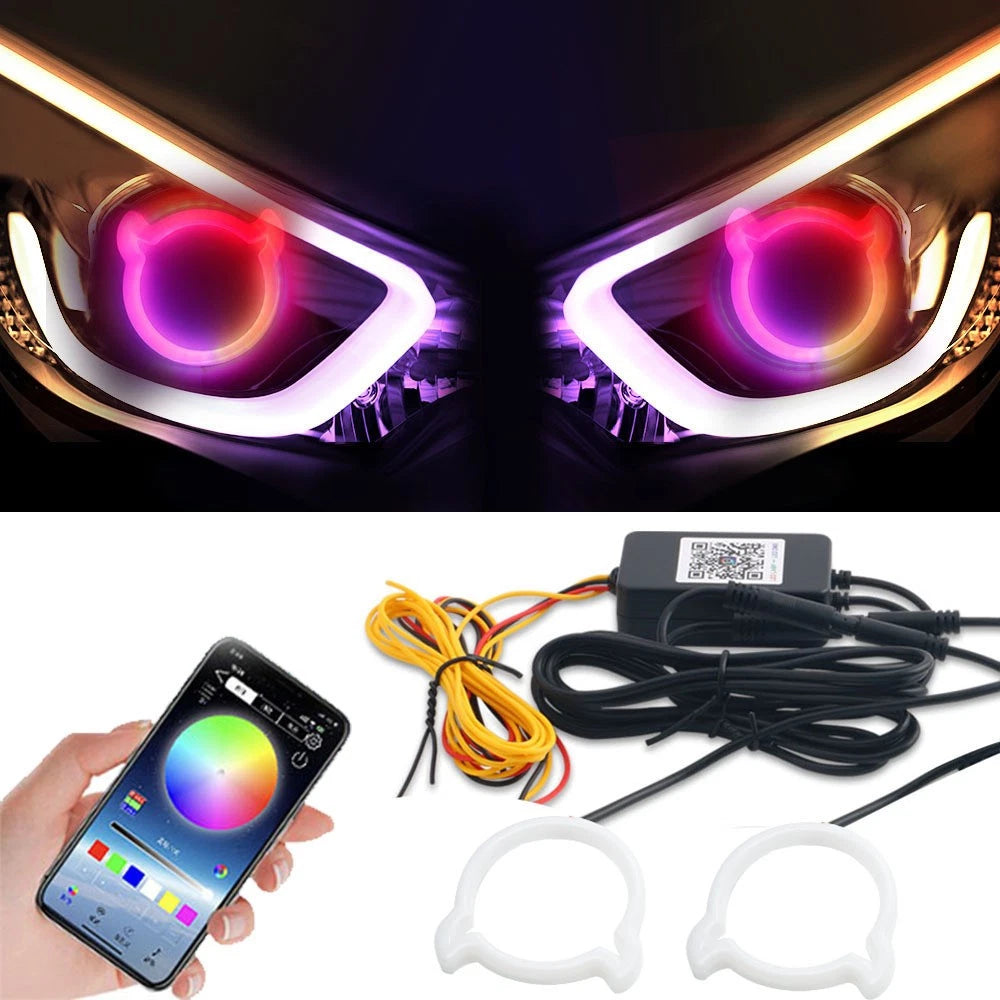 RGB Evil Eye LED Angel Eyes Halo Rings for