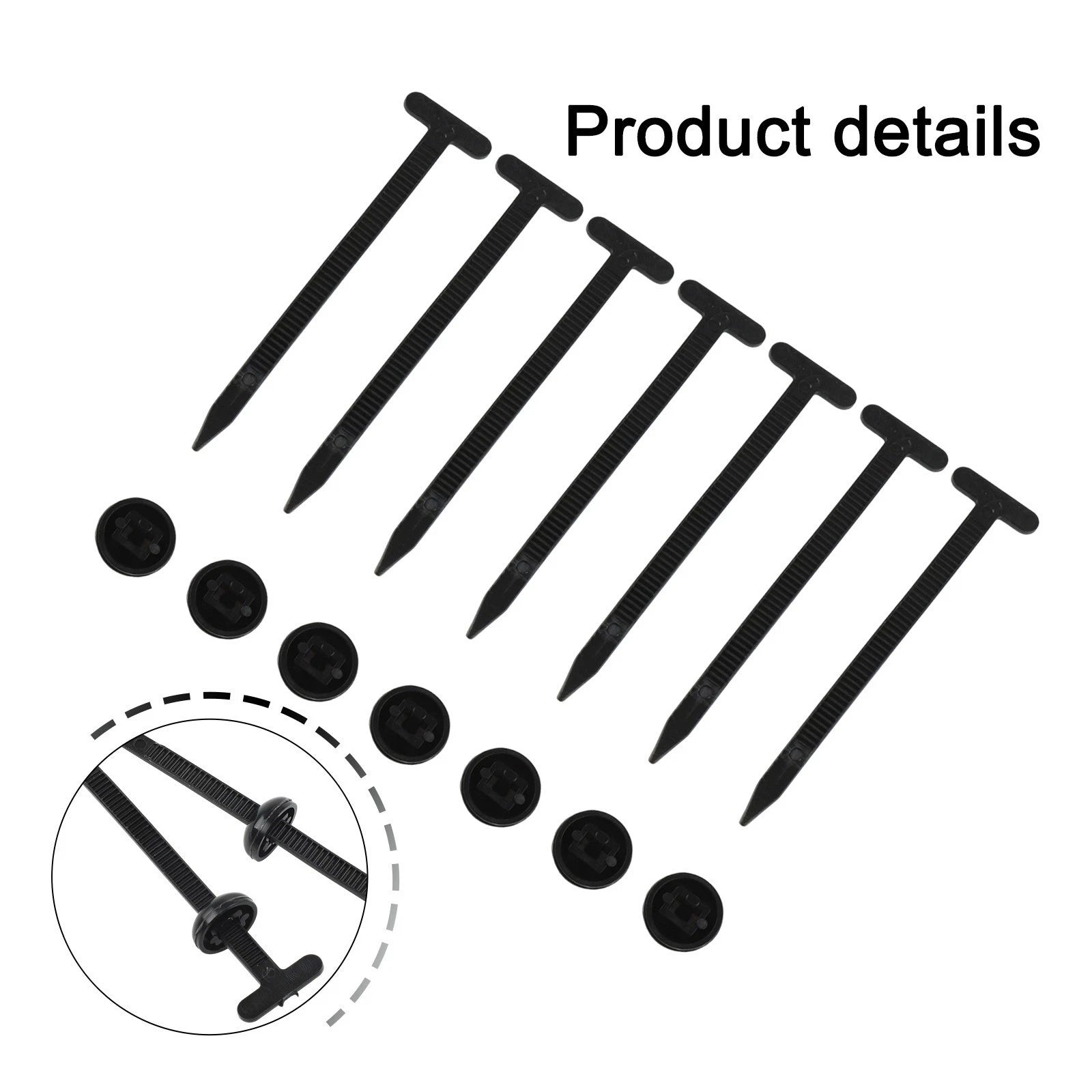 100pcs Self Locking Nylon Cable Ties for Automotive Use