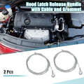Rear Ramp Door Cable Replacement Set for Enclosed Trailer (2 Pack) (Silver)