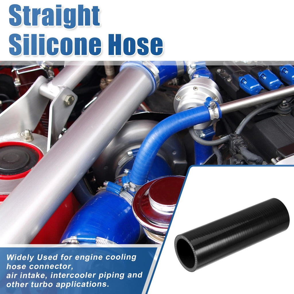 Silicone Reducer Hose Coupler 1.5" ID x 6" Length Black for Intercooler