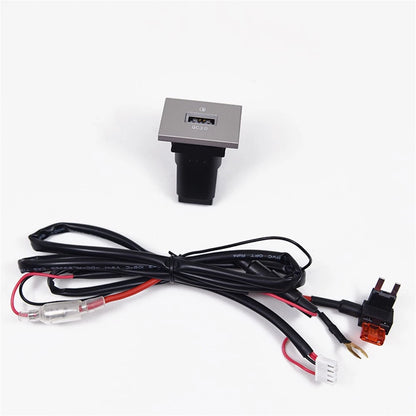USB-A QC3.0 Fast Charger Socket Panel Mount for Ford Focus MK2 (2005–2009)