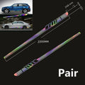 2Pc Reflective Vinyl Long Stripe Decal Sticker for Car