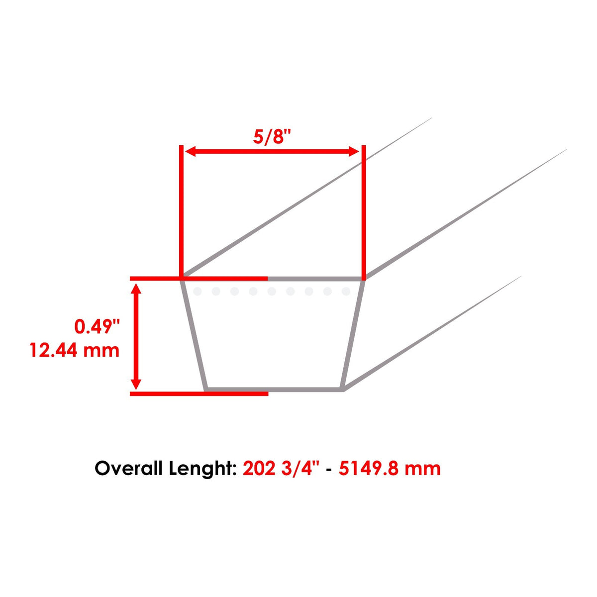 Deck V Belt Replacement for John Deere Z930A Z950A Z960A Z970A (72 inch)