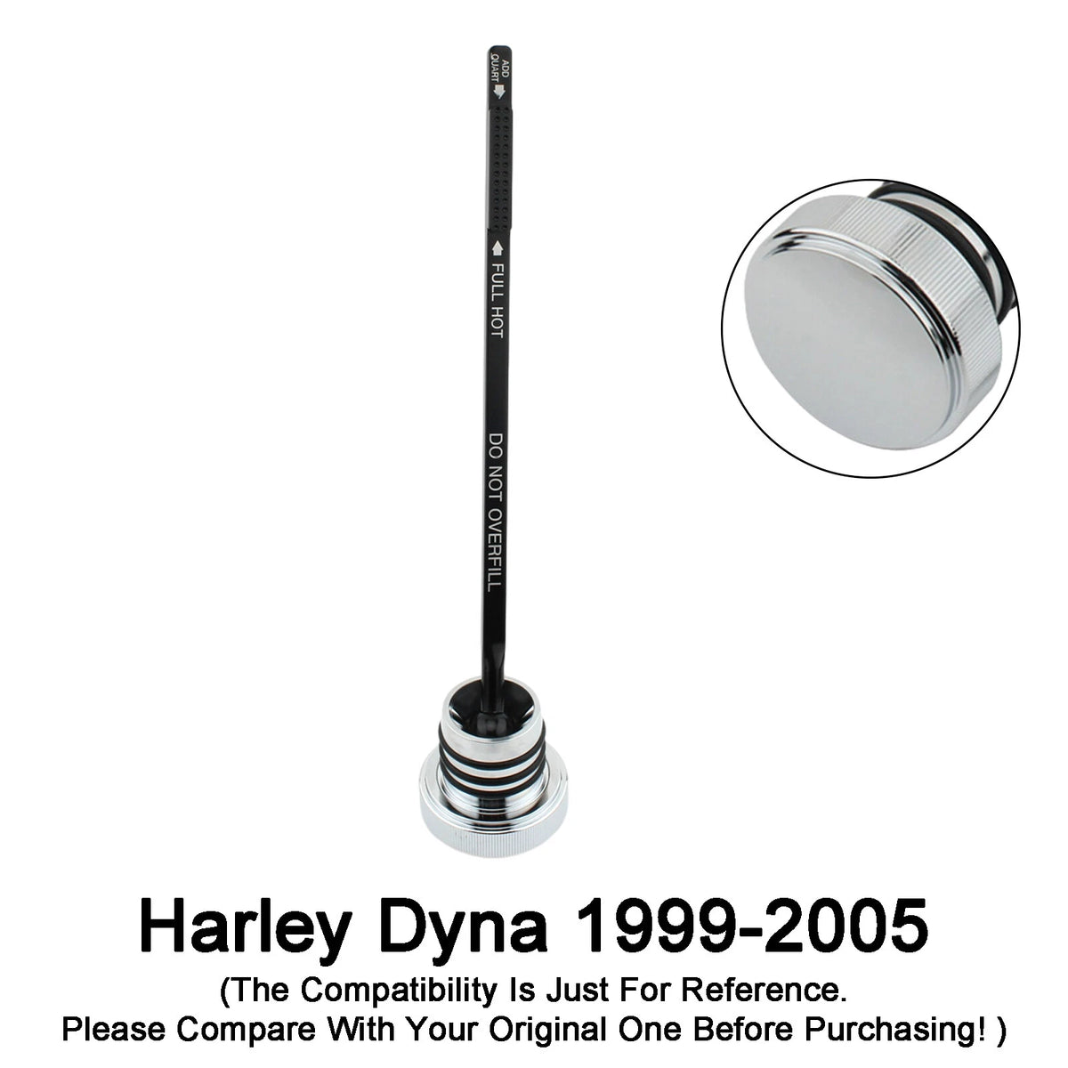 Oil Dipstick Tank Cap Plug 0710-0150 for Harley Davidson Dyna (1999–2005)