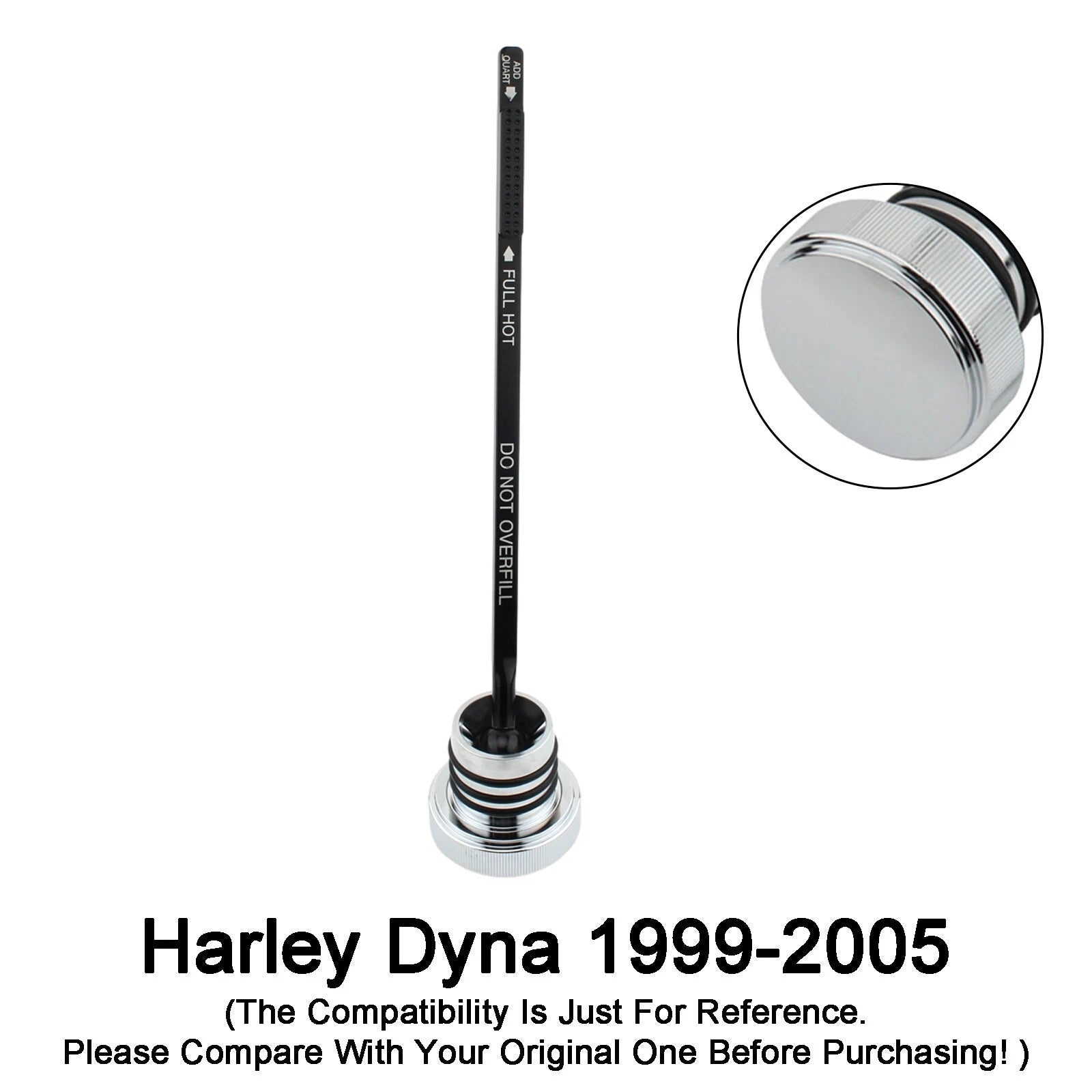 Oil Dipstick Tank Cap Plug 0710-0150 for Harley Davidson Dyna (1999–2005)