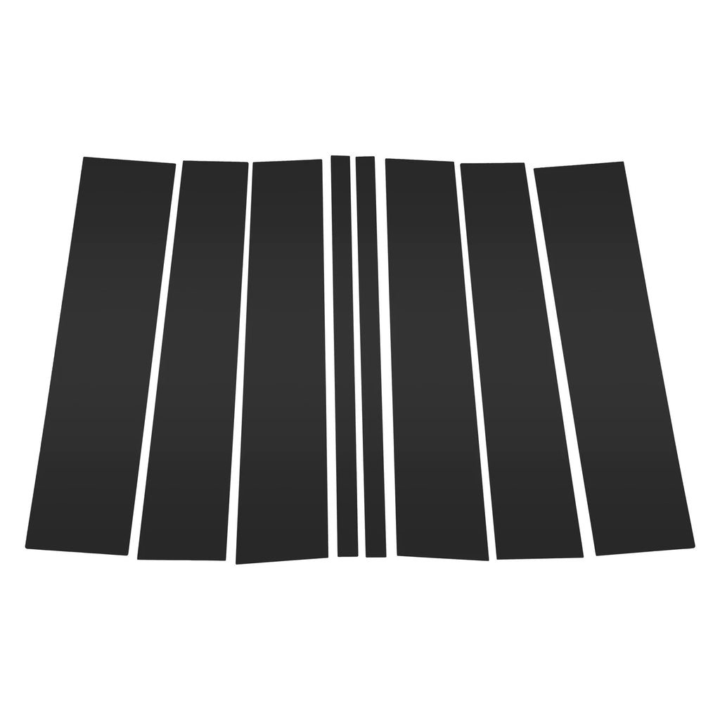 8 Pcs Door Pillar Window Trim for Ford Flex (2009–2015) Black