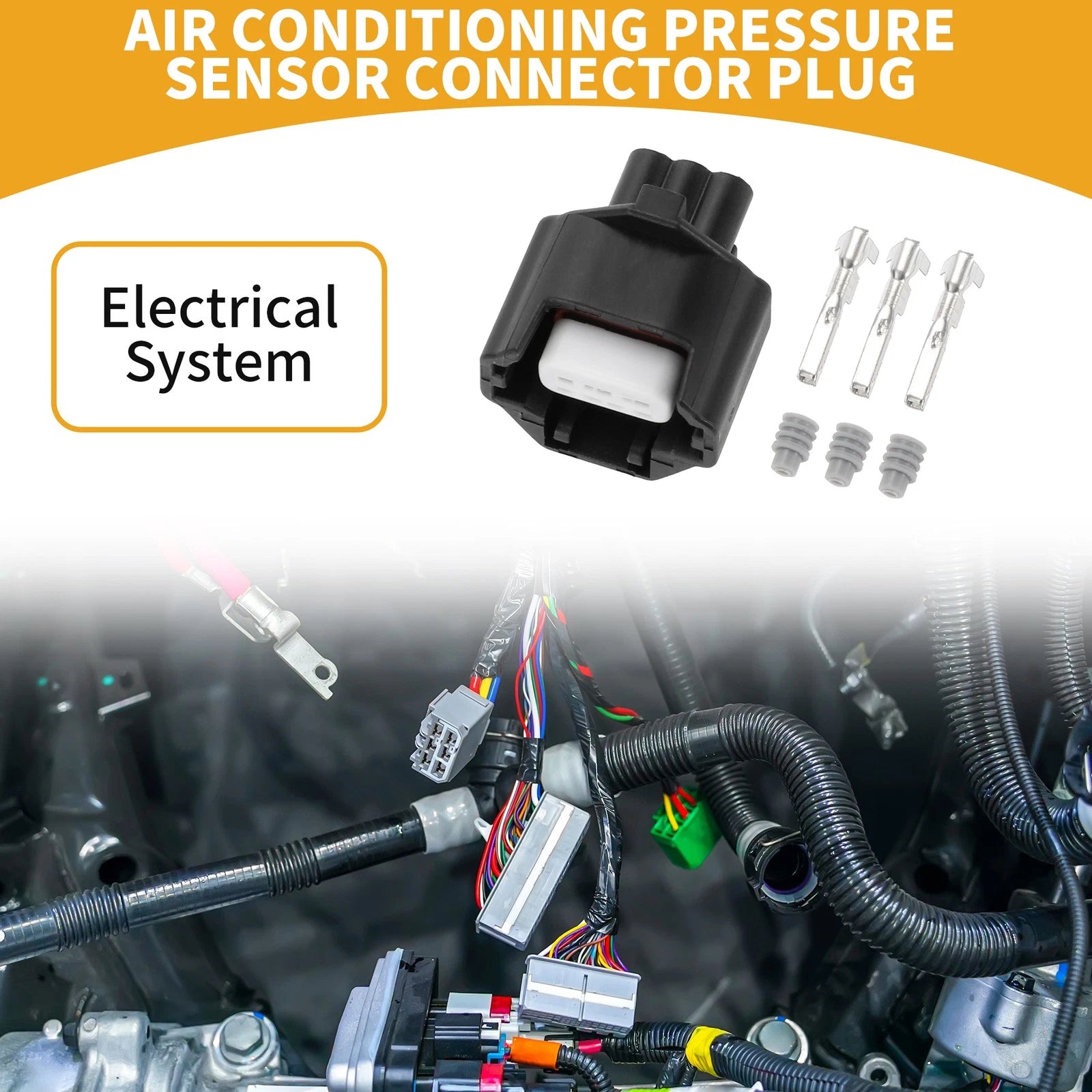 3 Pin Air Conditioning Pressure Sensor Connector Plug for Subaru Forester (2014–2018)