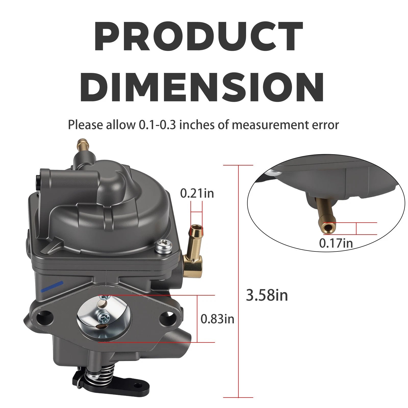 Carburetor for Honda Outboard Boat BF100 BF75 7.5/10 HP (1990–1999) 16100-881-A01