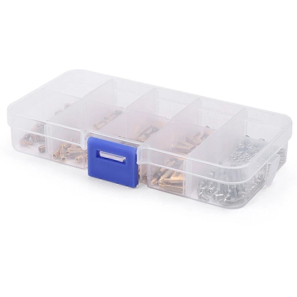 300pcs M2 Brass Hex Column Standoff Spacer Screw Nut Assortment