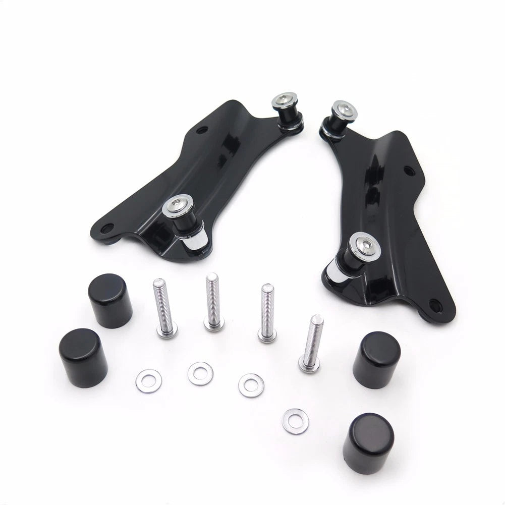 4-Point Docking Hardware Kit w/ Covers for Harley Touring (2014–2019) Gloss Black