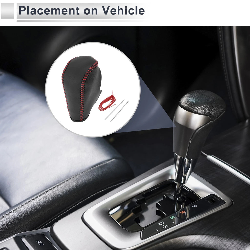 Gear Shift Knob Cover Replacement for BMW 3 Series (2004–2012) Black Red