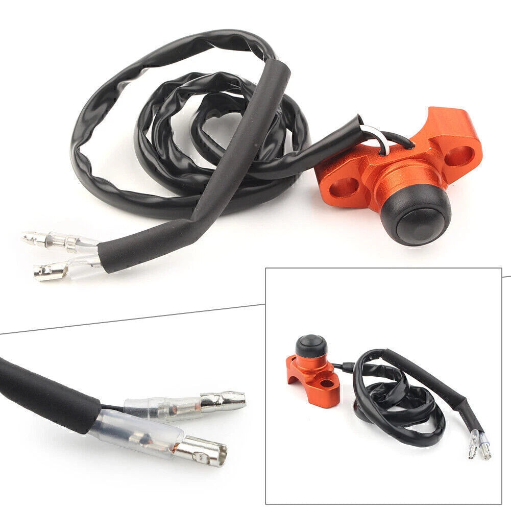Engine Stop Start Kill Switch Button for Dirt Bike Quad (Universal) - Orange