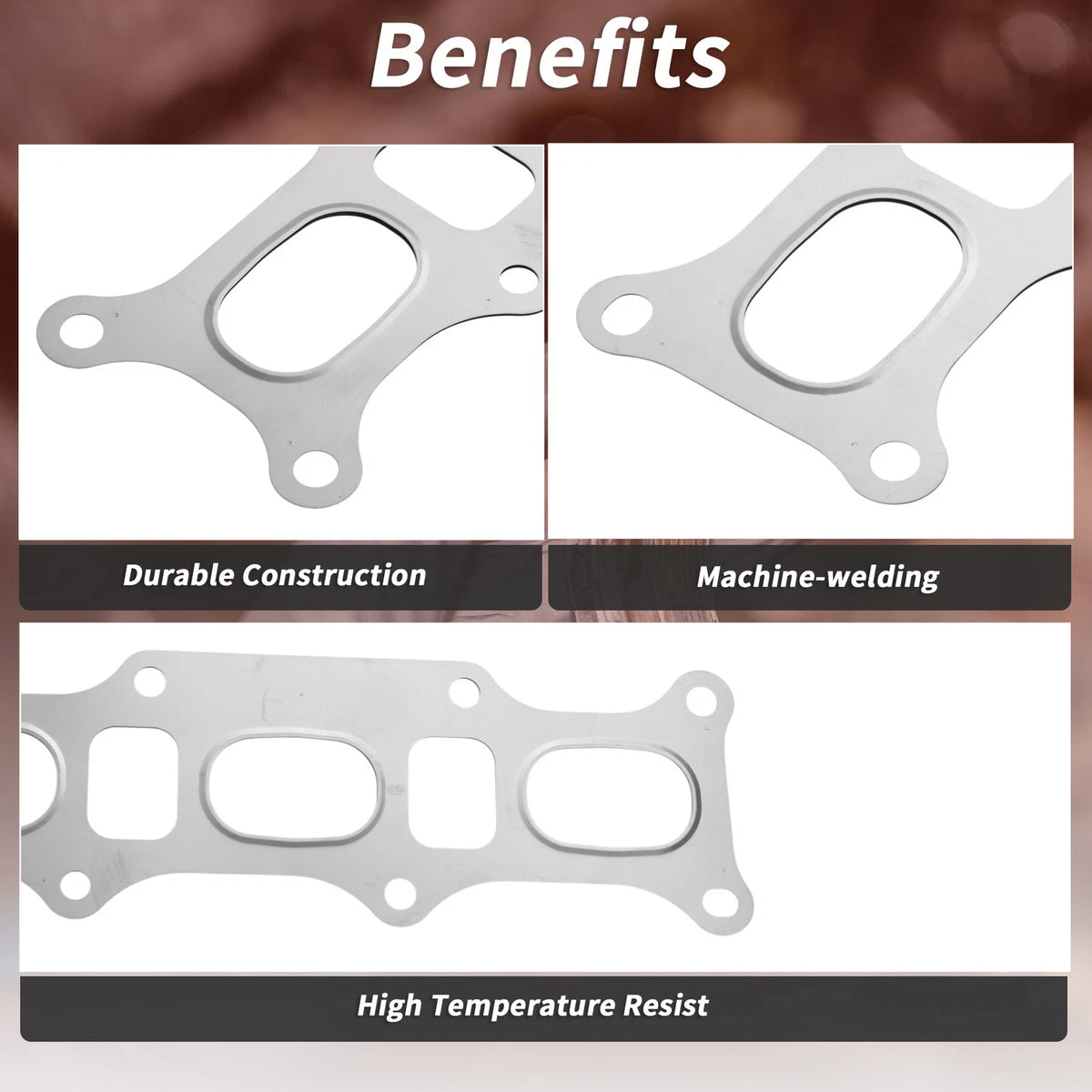 2X Exhaust Manifold Header Gasket for Audi A4 A5 A6 A7 A8 (No. 059253039N)