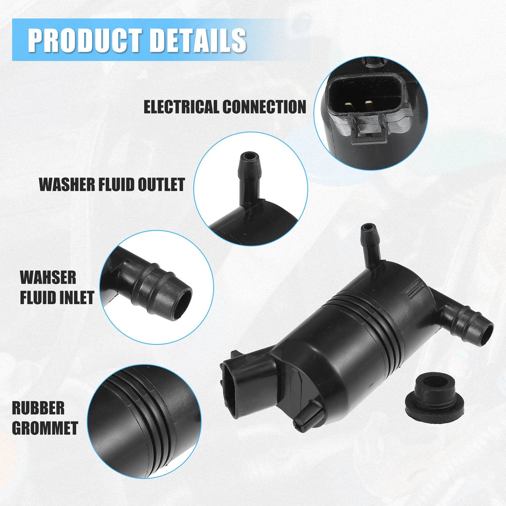 Windshield Washer Pump Motor Replacement Set for Lexus ES300 (1995–1996)