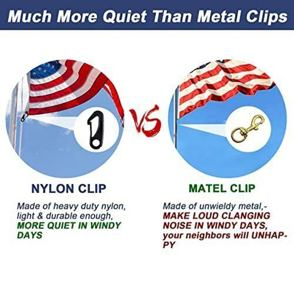 8PCS Flagpole Snap Hook Clips for Flag Poles (Universal)