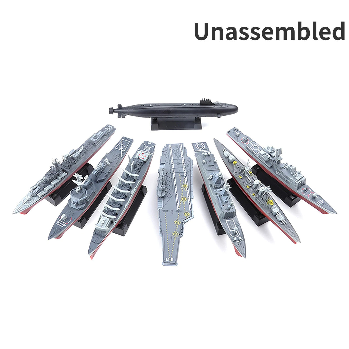 4D Aircraft Carrier Cruiser Frigate Submarine Battleship Model Kit