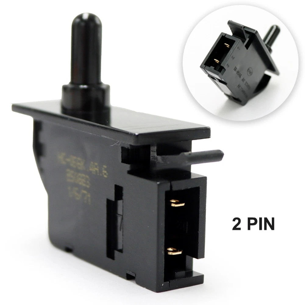 Refrigerator Light Switch 2X Push Button 32.6mm x 18.5mm Black Plastic