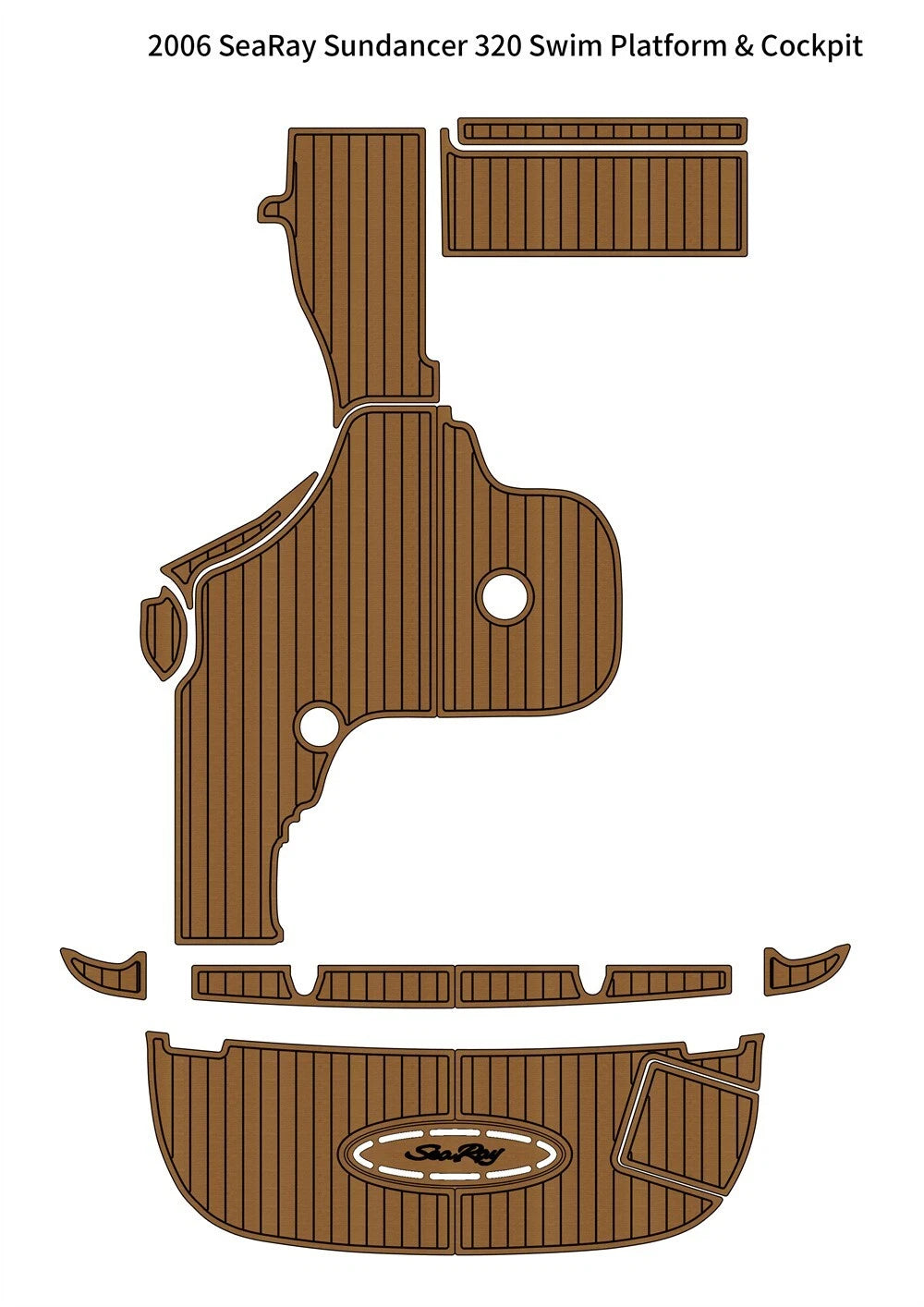EVA Teak Flooring Mat for Sea Ray Sundancer 320 (2006)