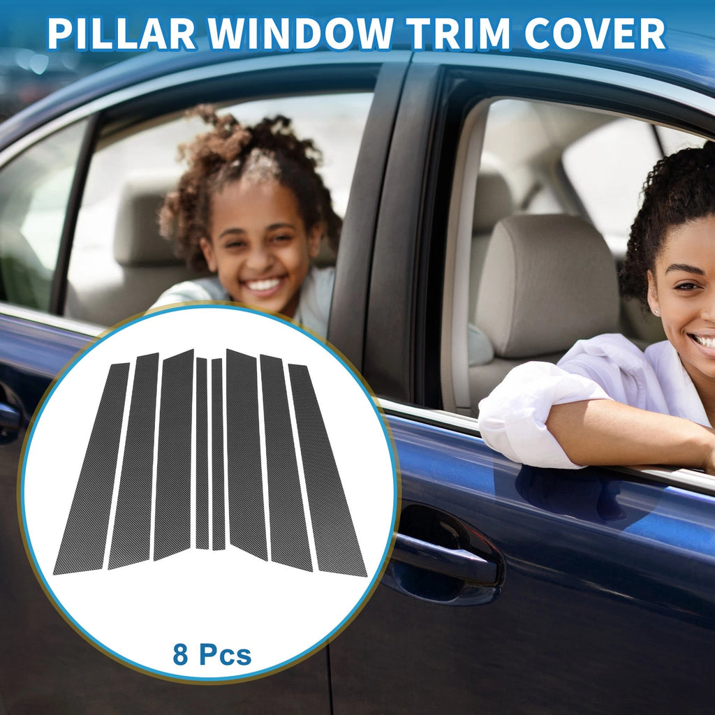 8 Pcs Door Pillar Window Trim Replacement for BMW X5 (1999–2006)