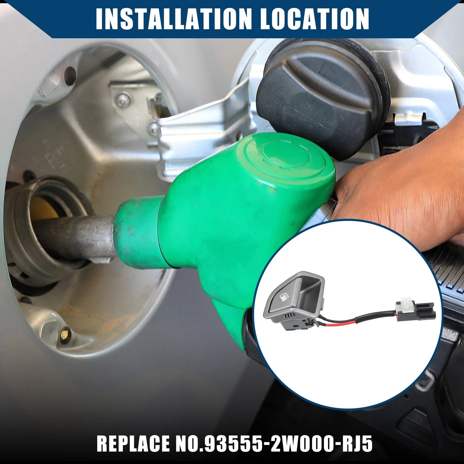 Fuel Door Release Switch for Hyundai Santa Fe (2013–2016) Durable Plastic