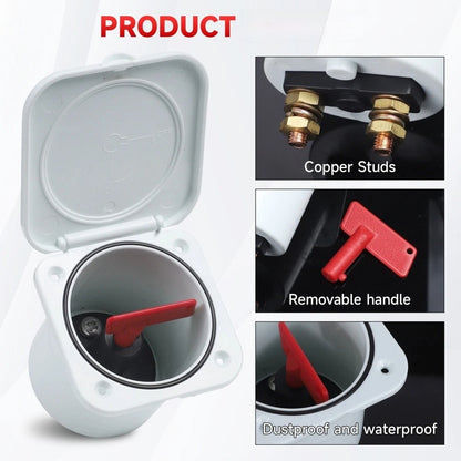 275A Enclosed Battery Isolator Switch for 12V 24V Vehicles