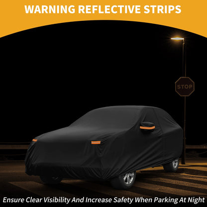 Car Cover Waterproof All Weather for Mazda CX-90 Black with Zipper (2024–2025)