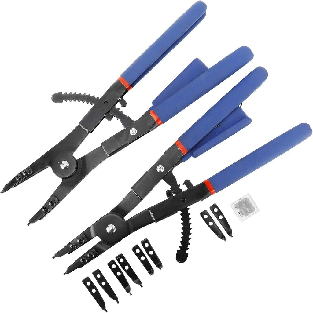 16" Snap Ring Pliers Retaining Ring Tool with 45° & 90° Tips