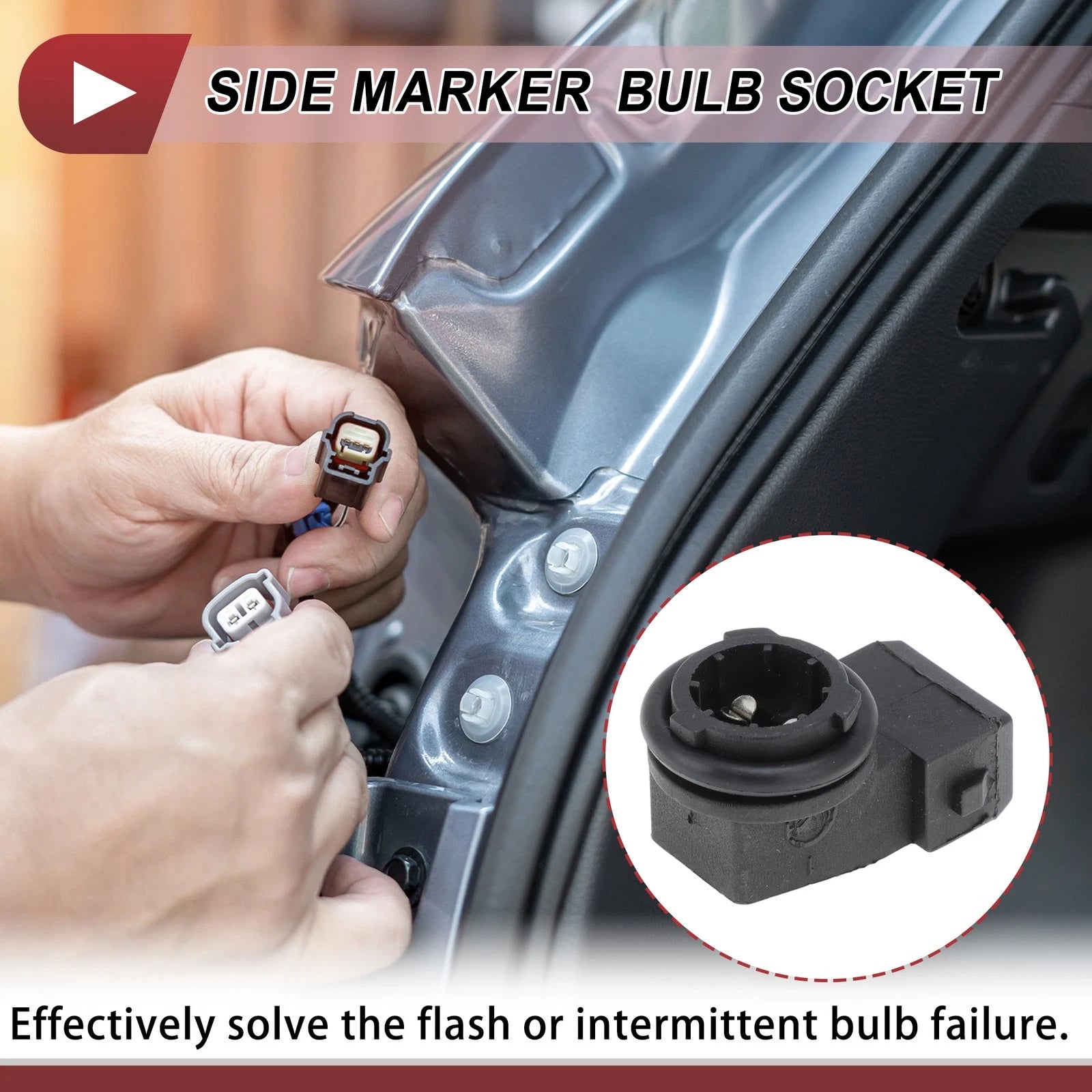 Side Marker Light Socket 2 Pin Replacement for Volkswagen Golf (1993–1999)