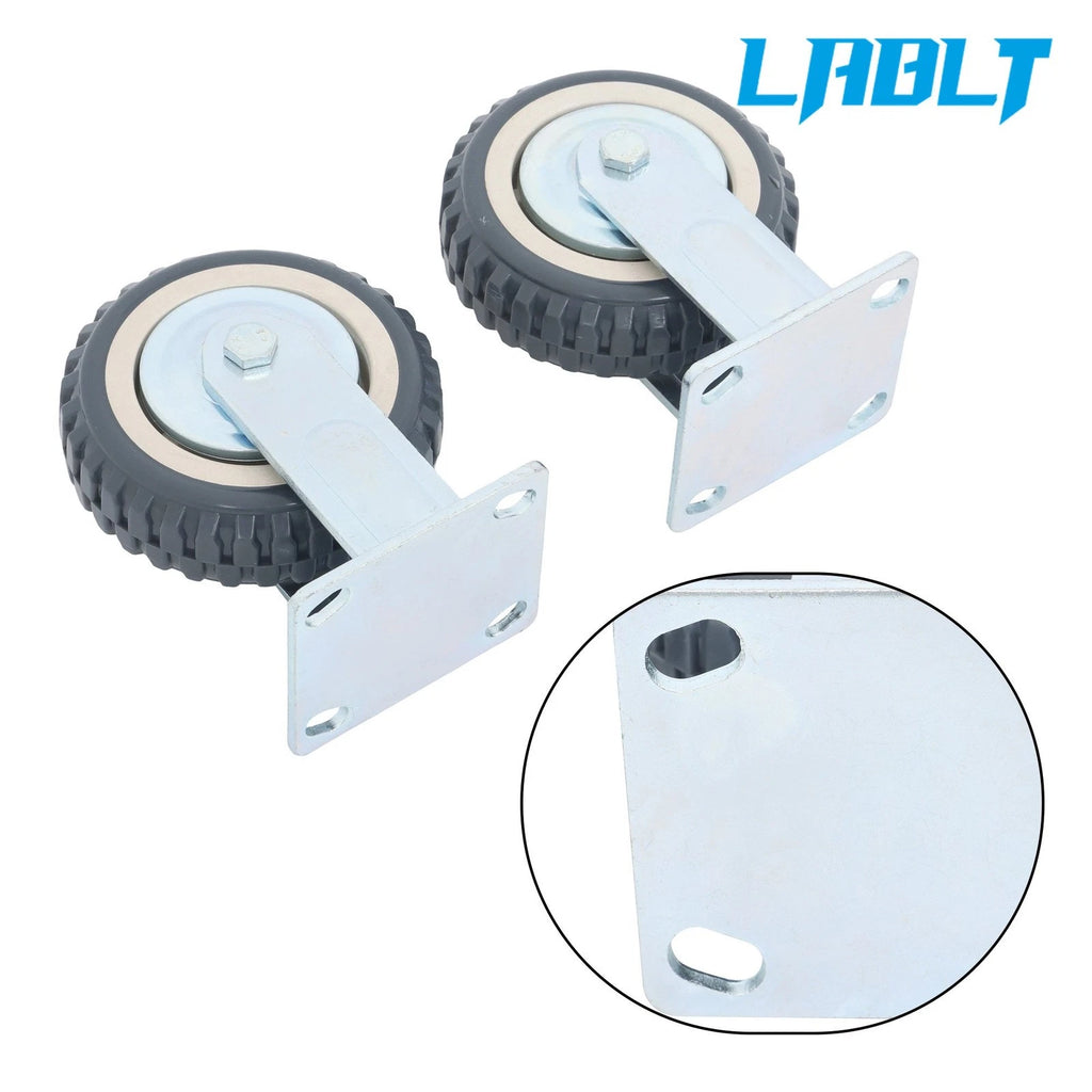 4X 6" PU Casters for Various Applications (Includes 2 Straight & 2 Swivel)