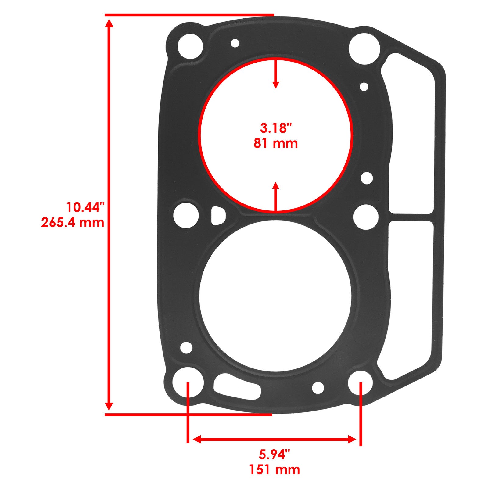 Cylinder Head and Base Gasket Replacement Kit for Polaris Ranger 800 (2011–2017)