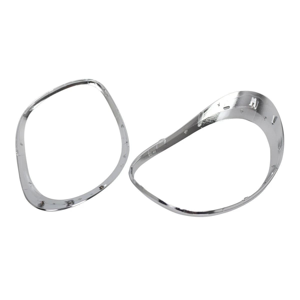 Pair Chrome Taillight Trim Ring Bezel for Fiat 500L (2014–2020)
