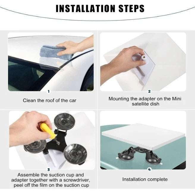 Starlink Internet Satellite Mini Dish Mount with Suction Stability