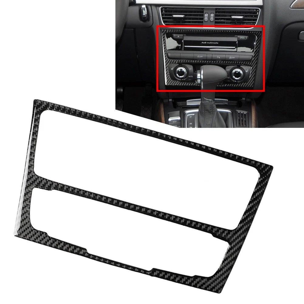 Center Console AC Audio CD Panel Frame Cover Trim for Audi A4 B8 A5 S4 S5 (2008–2016)