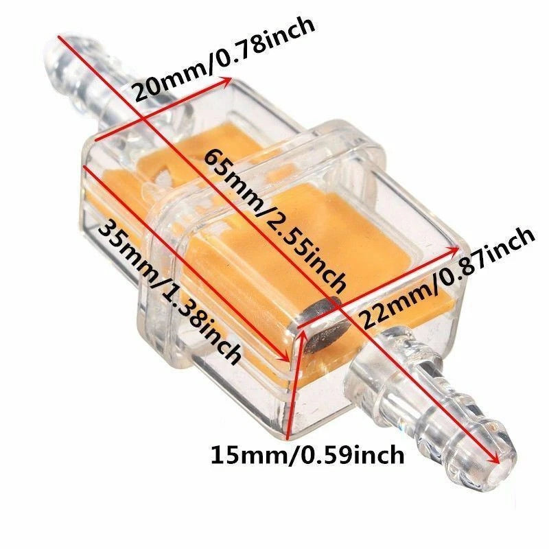 Fuel Line + Inline Filter for 125cc 110cc Pit Dirt Bike Quad ATV (2010–2023)