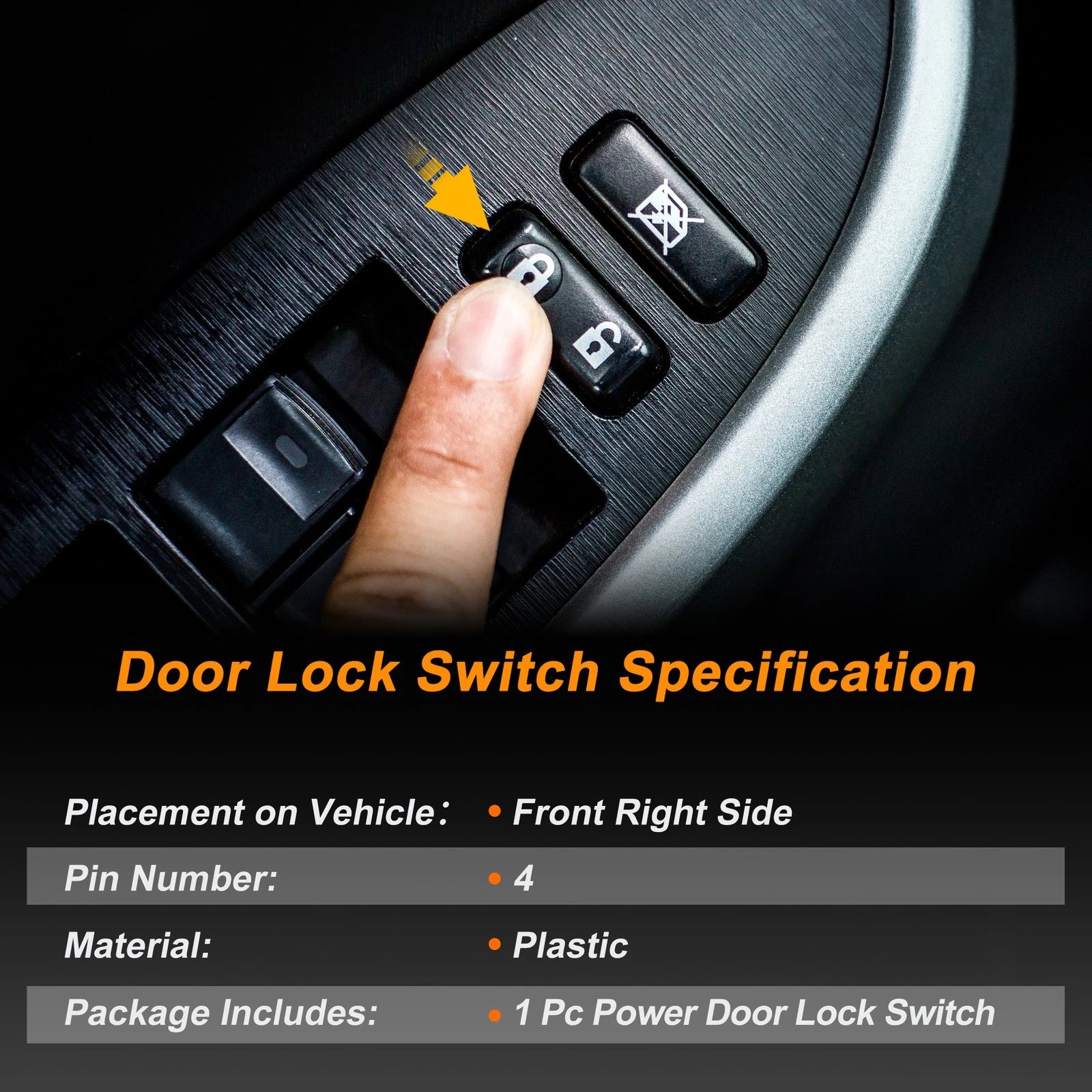 Front Right Door Lock Switch Replacement for Audi Q5 2009–2017