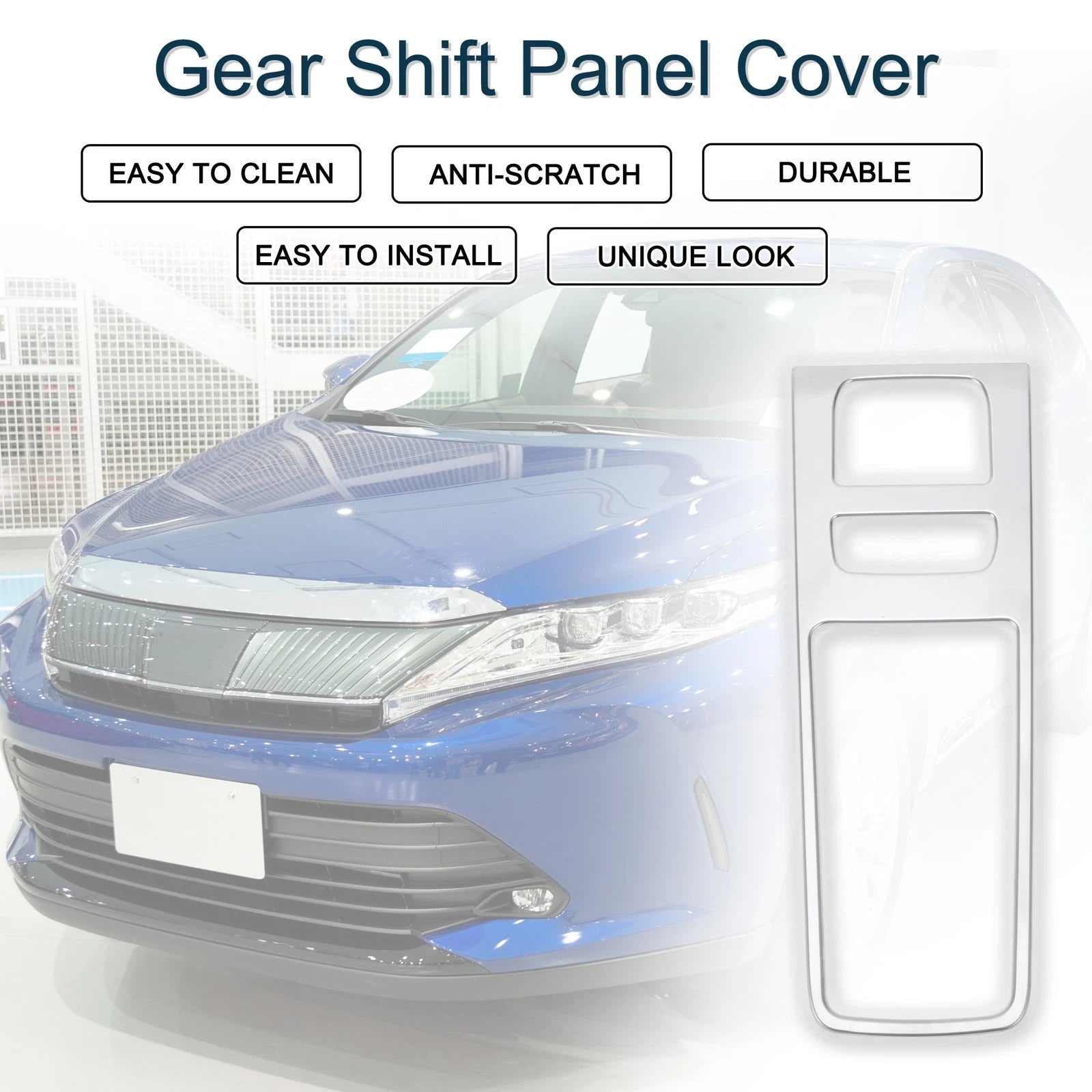 Chrome Gear Shift Panel Cover for Toyota Harrier (80 Series)