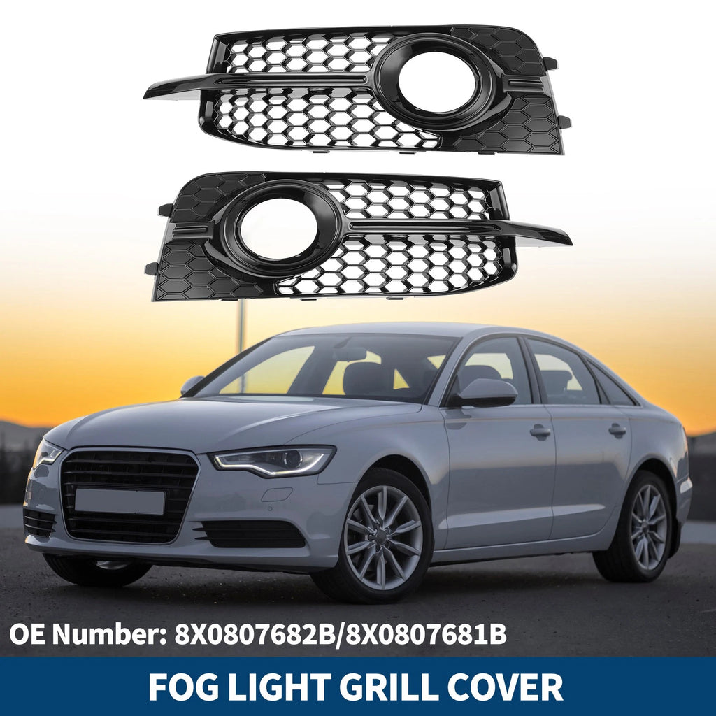Front Fog Light Grill Pair Replacement for Audi A1 8X 8XA (2010–2018)
